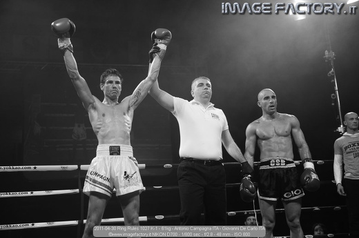 2011-04-30 Ring Rules 1027 K-1 - 61kg - Antonio Campagna ITA - Giovanni De Carlo ITA